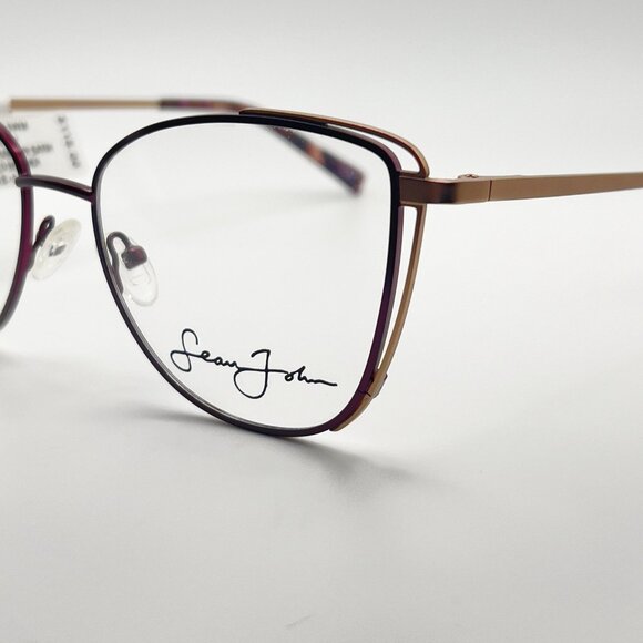 Sean John SJLO 6013 512 Eyeglass Frame Butterfly Satin Berry Rose Gold 56-18-140 main image 5